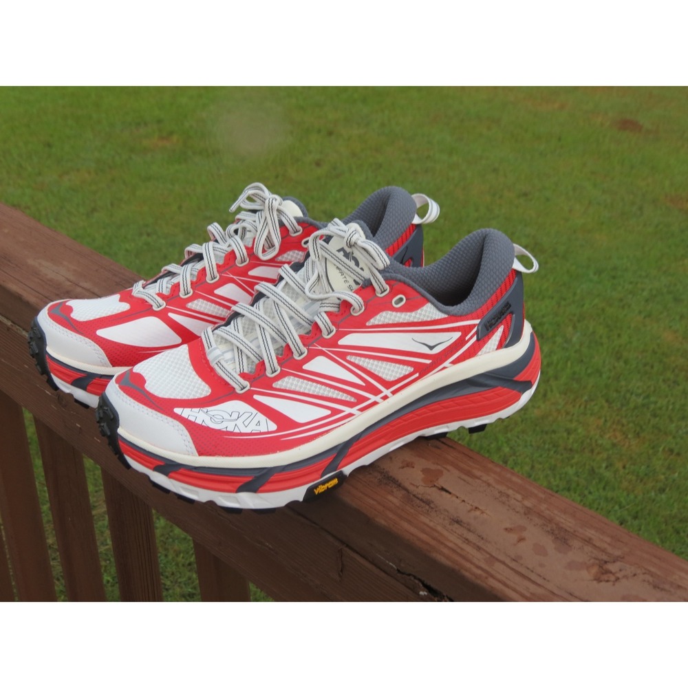 Hoka One One Mafate Speed 2 Shoes Mens 7.5 Red White Blue Trail Runners
